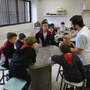 AULA NO LABORATÓRIO SOBRE ANIMAIS VERTEBRADOS E INVERTEBRADOS